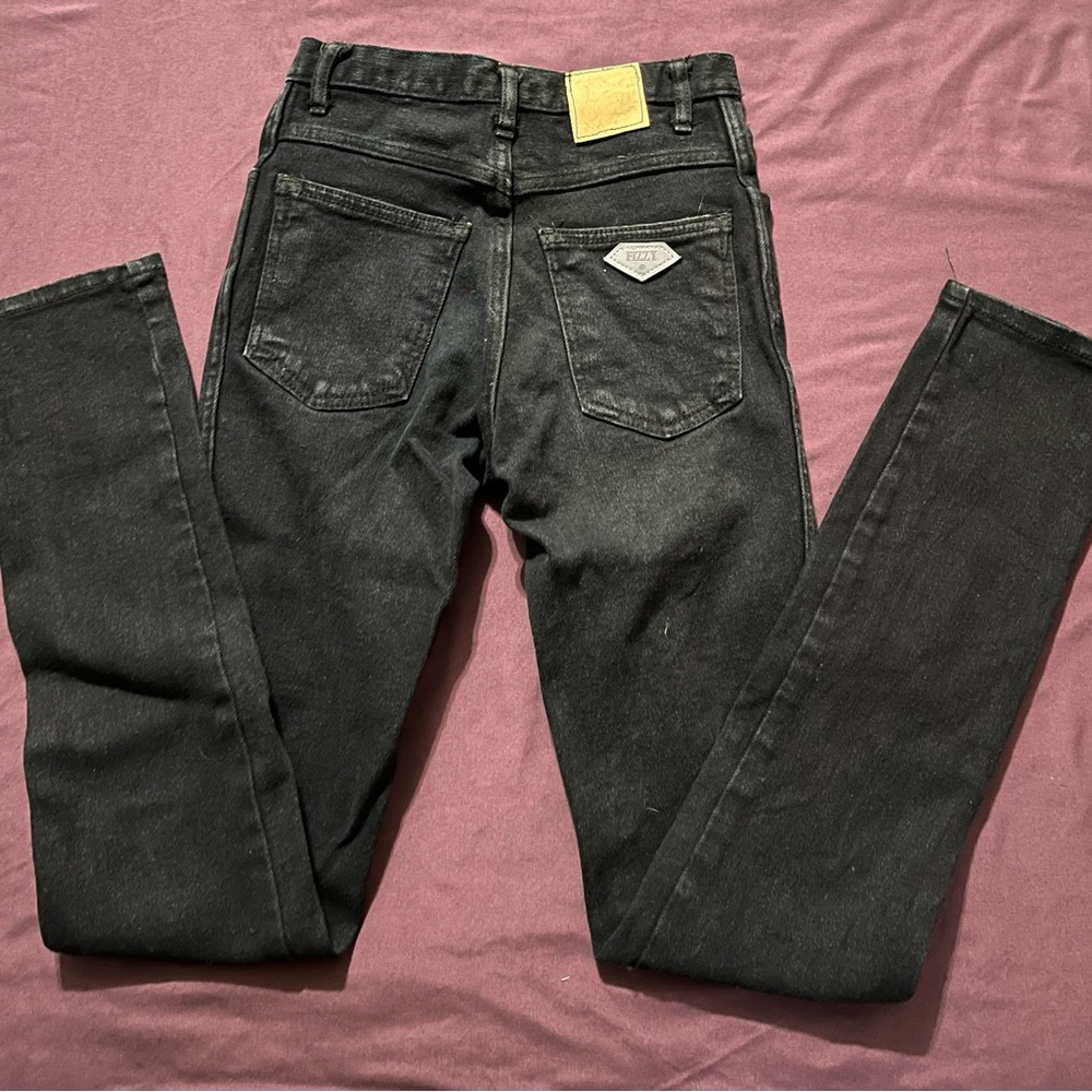 VINTAGE 80’s90’s Cyxtees brand Black Fizzy Stretch Jeans